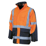 Hi Vis Cross Back 2 Tone D/N “6 in 1” Contrast Jacket
