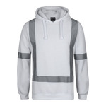 Mens Fleece Hoodie with Reflective Tape
