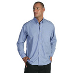 Polyester Cotton Chambray Business Shirt Long Sleeve